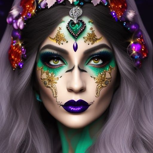 Nigerian Halloween Goddess Witch Digital Illustration