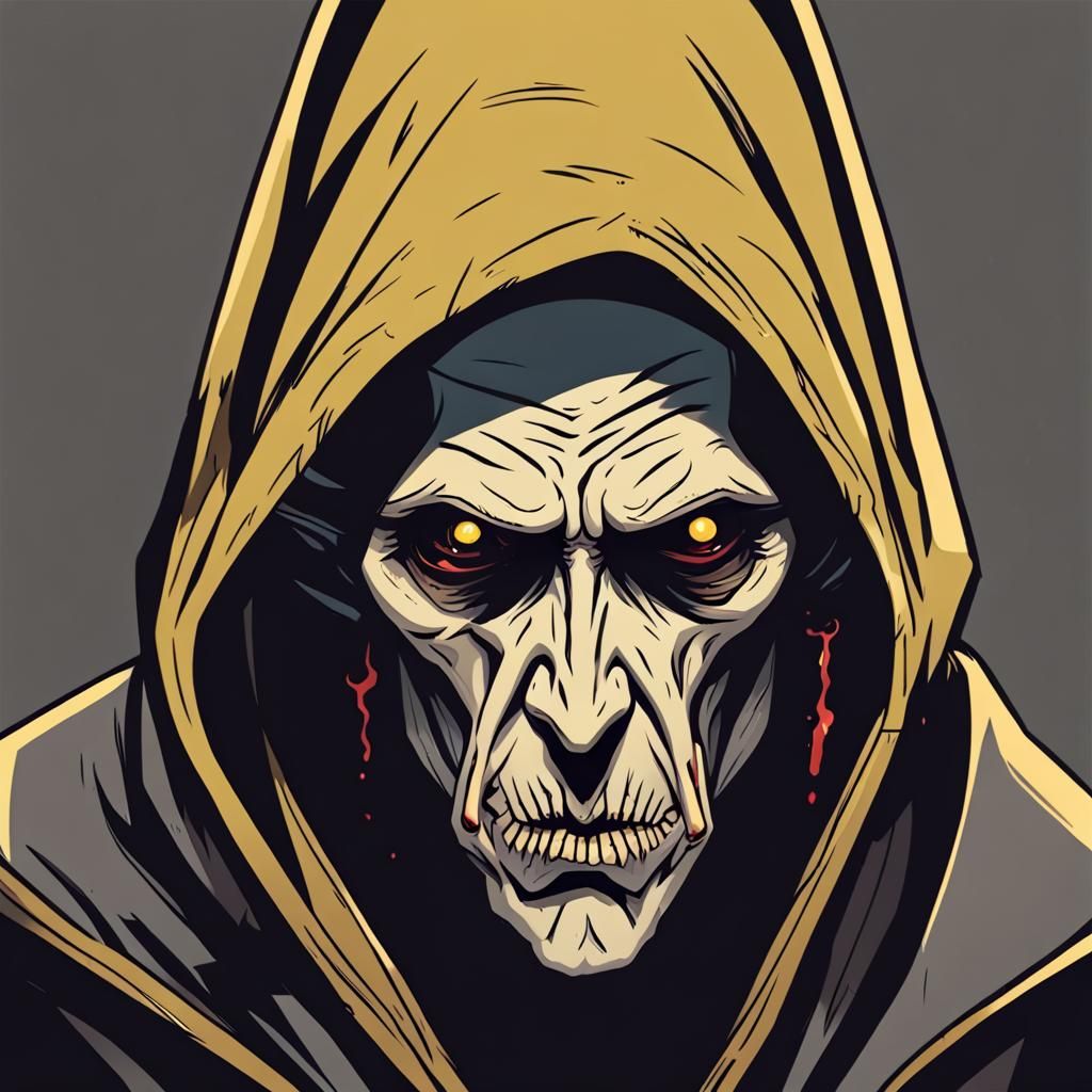 Cultist Portrait in Darkest Dungeon Style