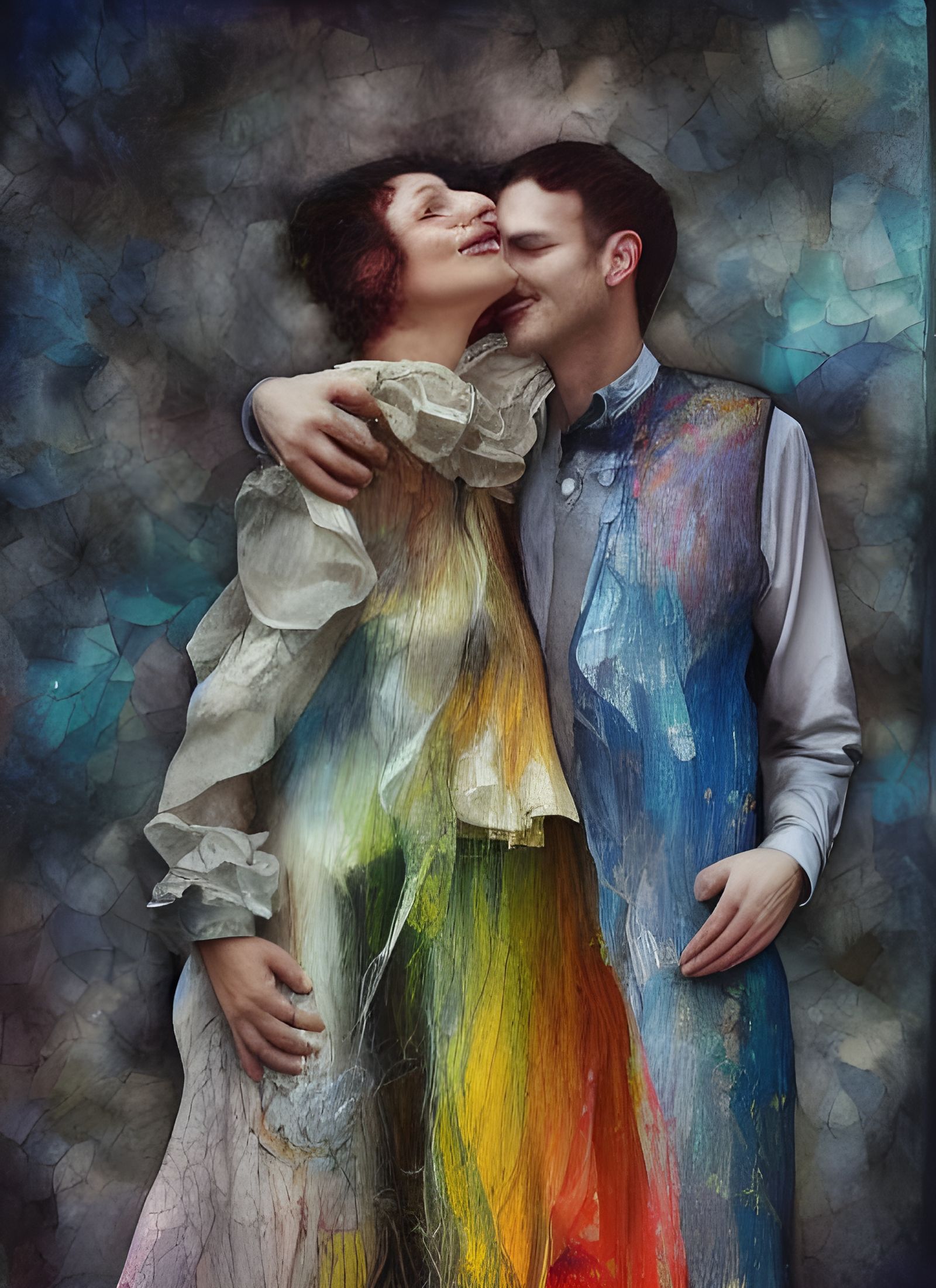 Technicolor Figures in Hyperrealistic Style