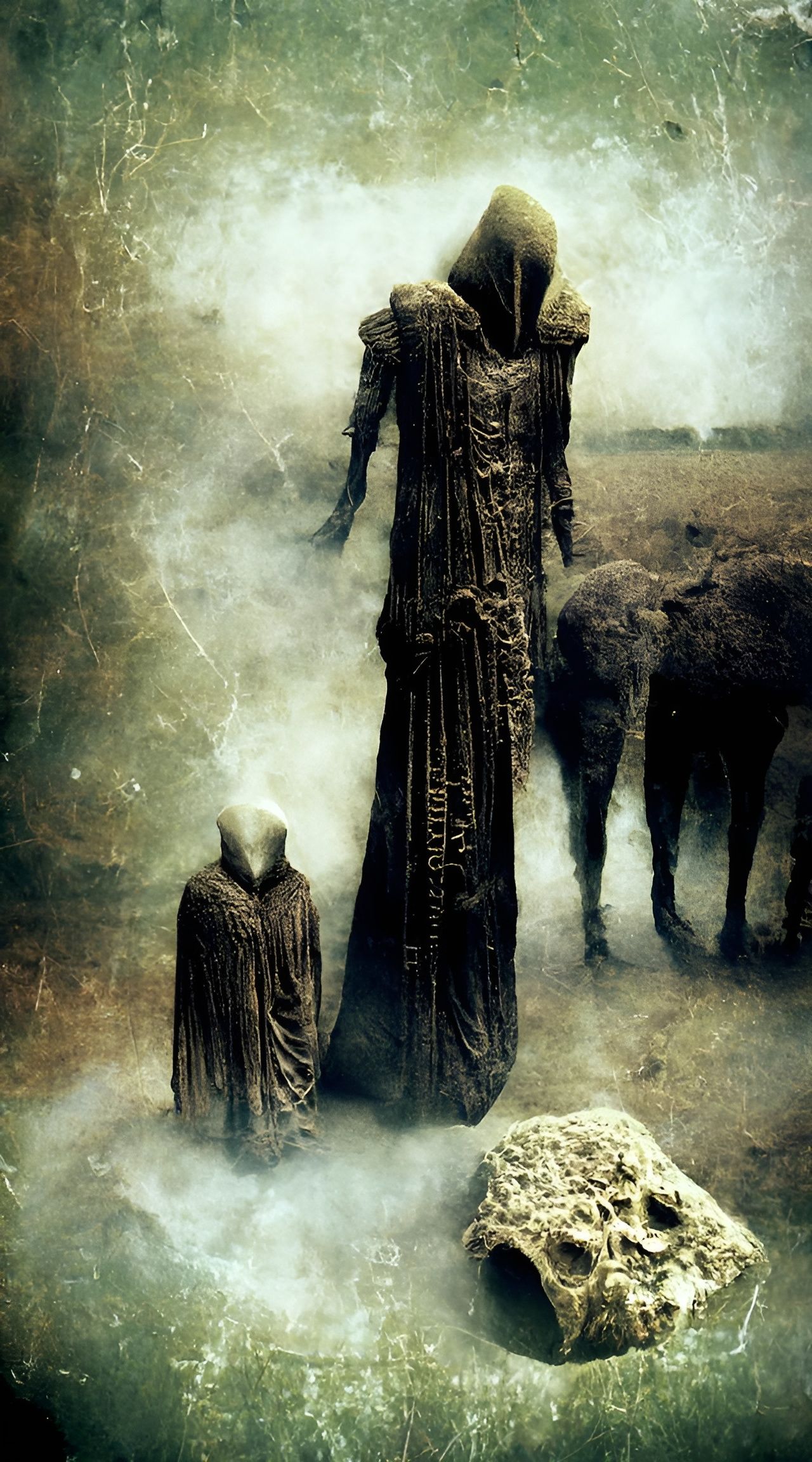 Dark Surrealism: Abstract Nightmare Landscape