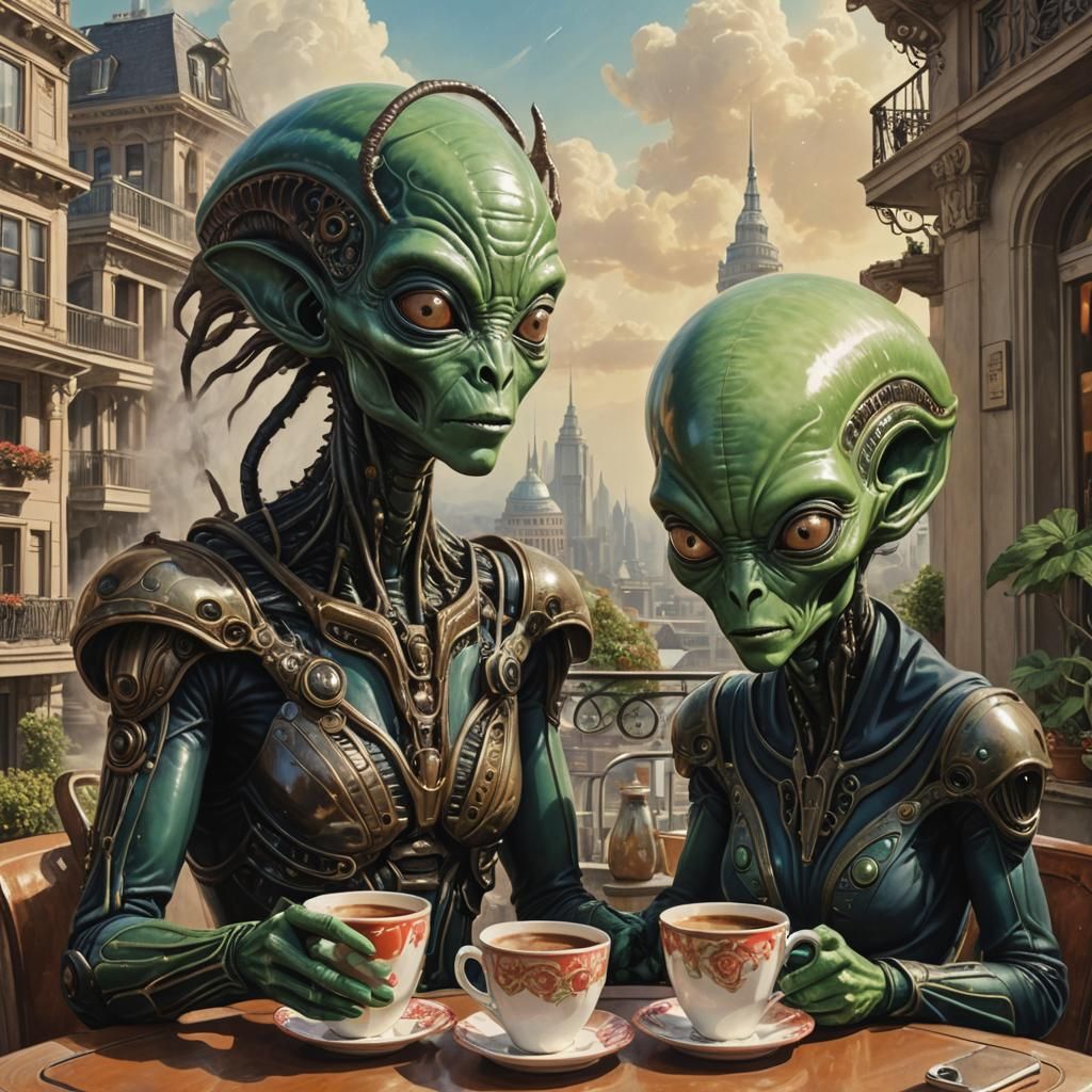 Alien Romance: A Whimsical Storybook Cover