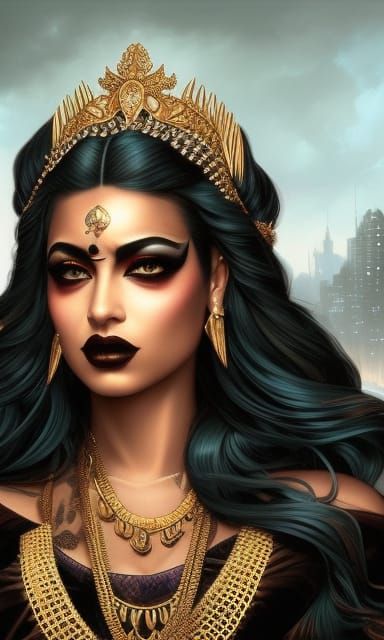 Fairy in Eldritch Barrio, Surrealist Portrait