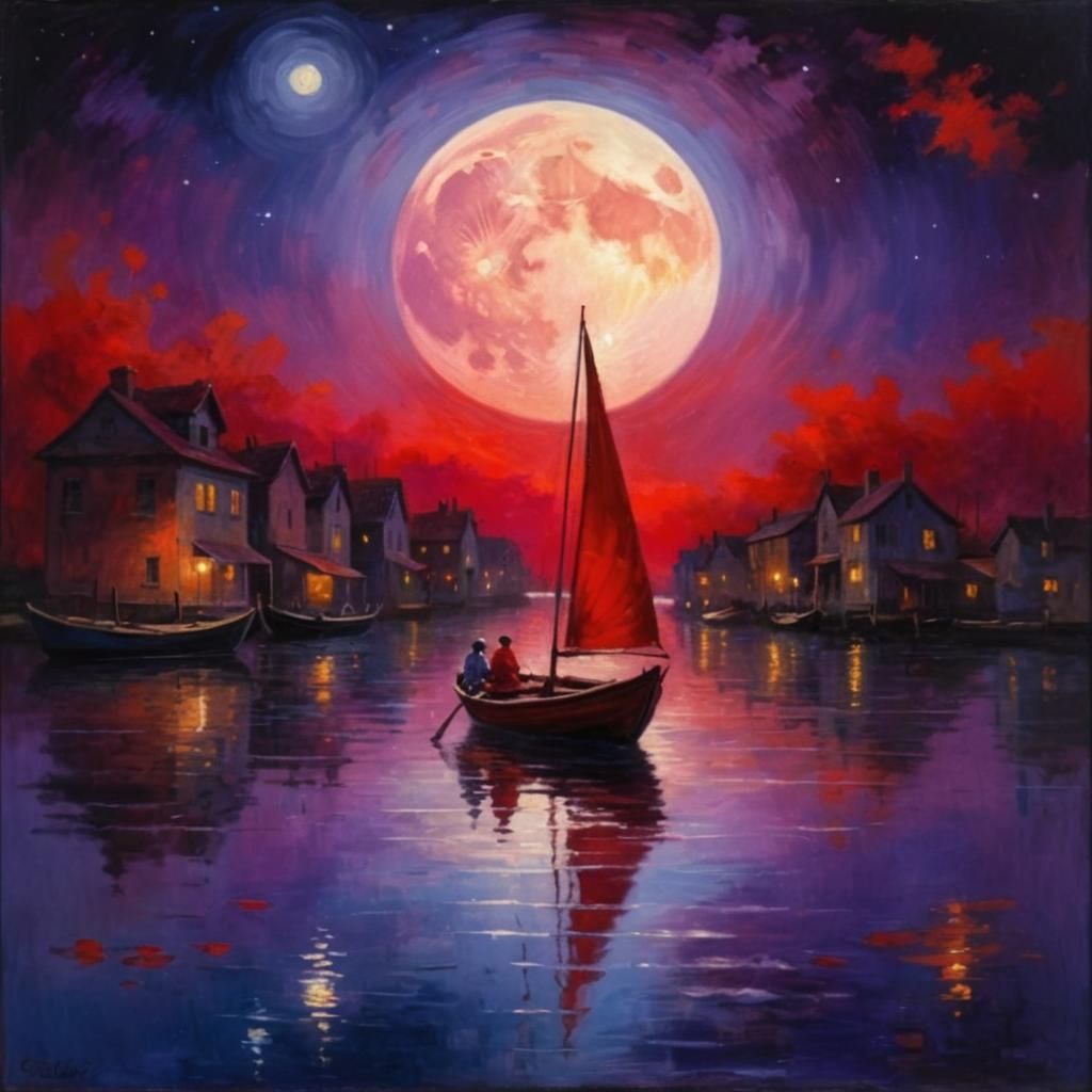 Dreamy Nocturne in Impressionist Style