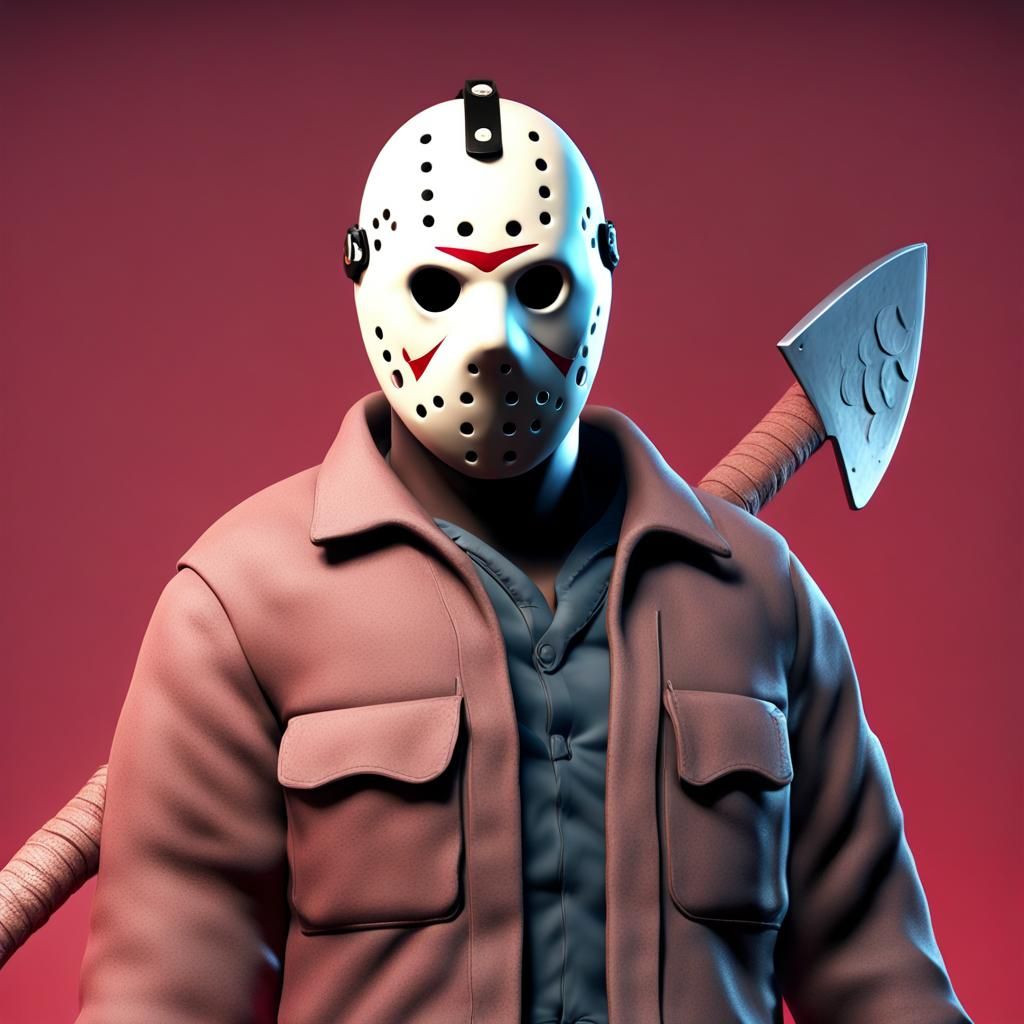 Jason Voorhees Reimagined as 3D Digital Art