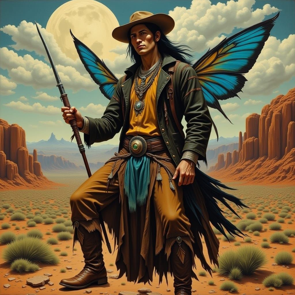 Fairy Elf in Native American Old West Style