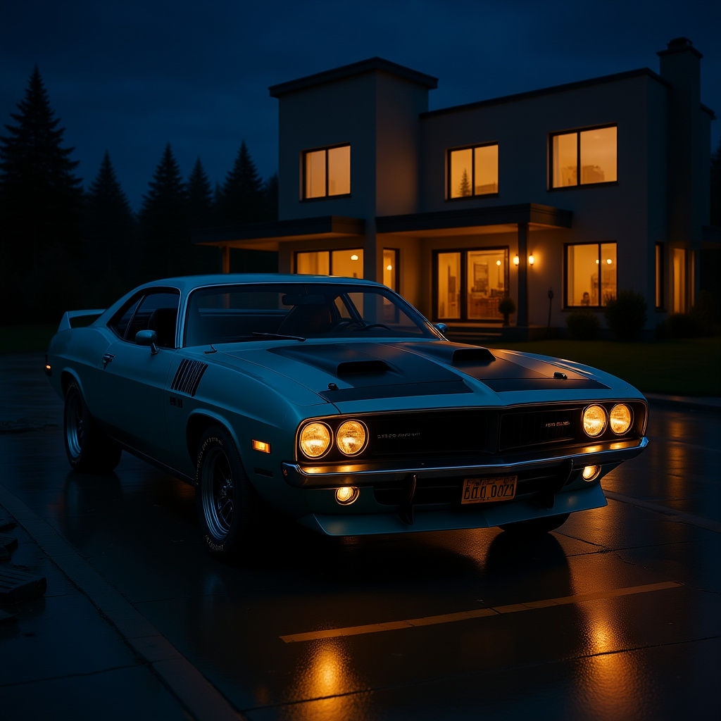 Cyberpunk 1971 Plymouth Barracuda Race Car