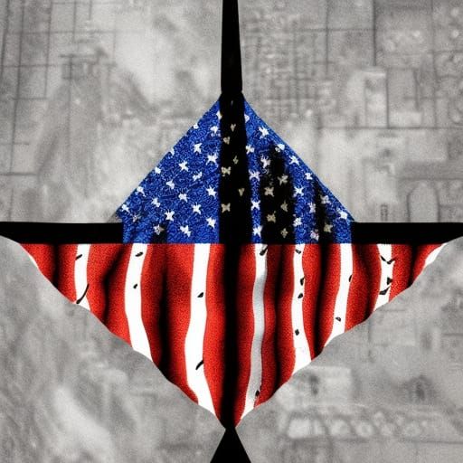 Epic Digital Painting of a Flag Design