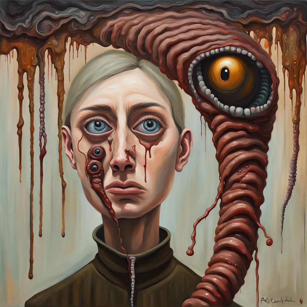 Uncanny Valley: Surreal Encounter with Inhuman Worm