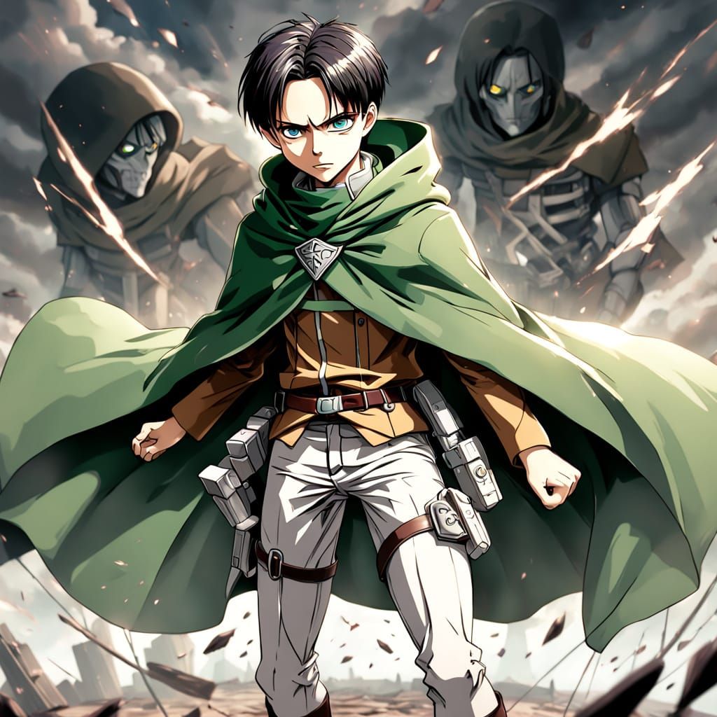 Levi Ackerman in Survey Corps Gear, Ready for Battle