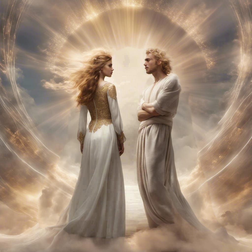 Ethereal Misty Scene with Heavenly Light