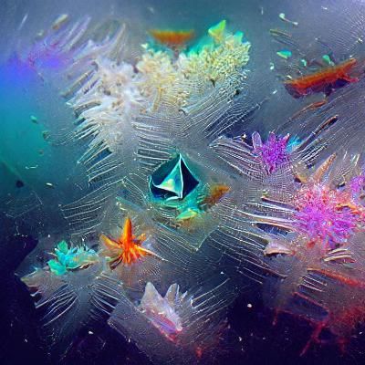 Crystals on Ocean Floor
