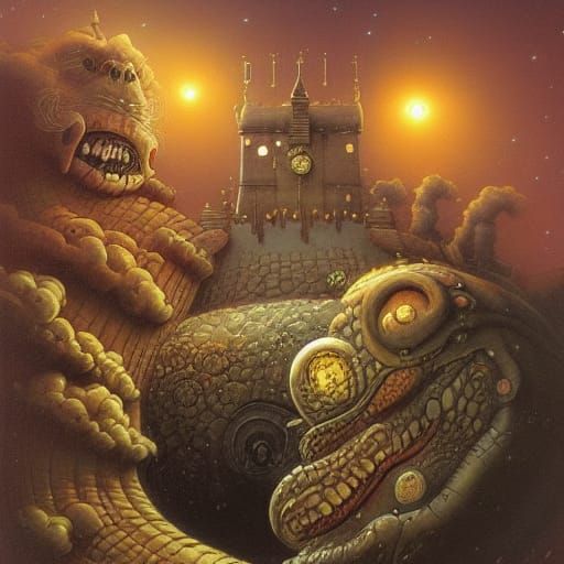 Epic Discworld Fantasy Illustration