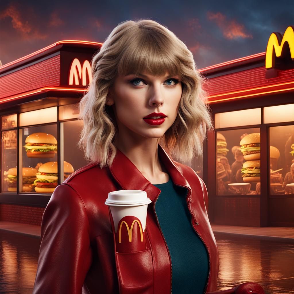 Taylor Swift McDonald's Ad: Detailed Matte Painting