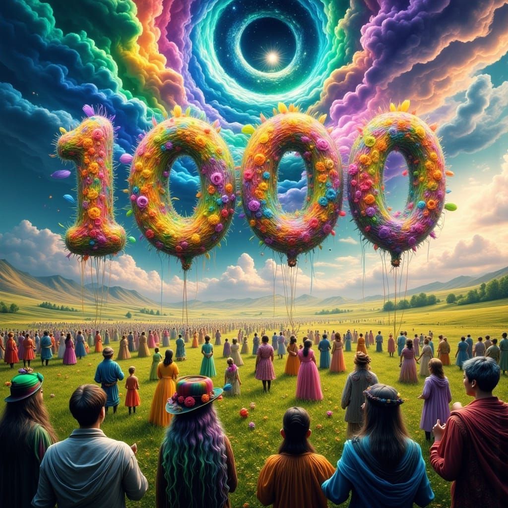 Vibrant Festival Crowd Celebrates Anniversary in Dreamy Land...