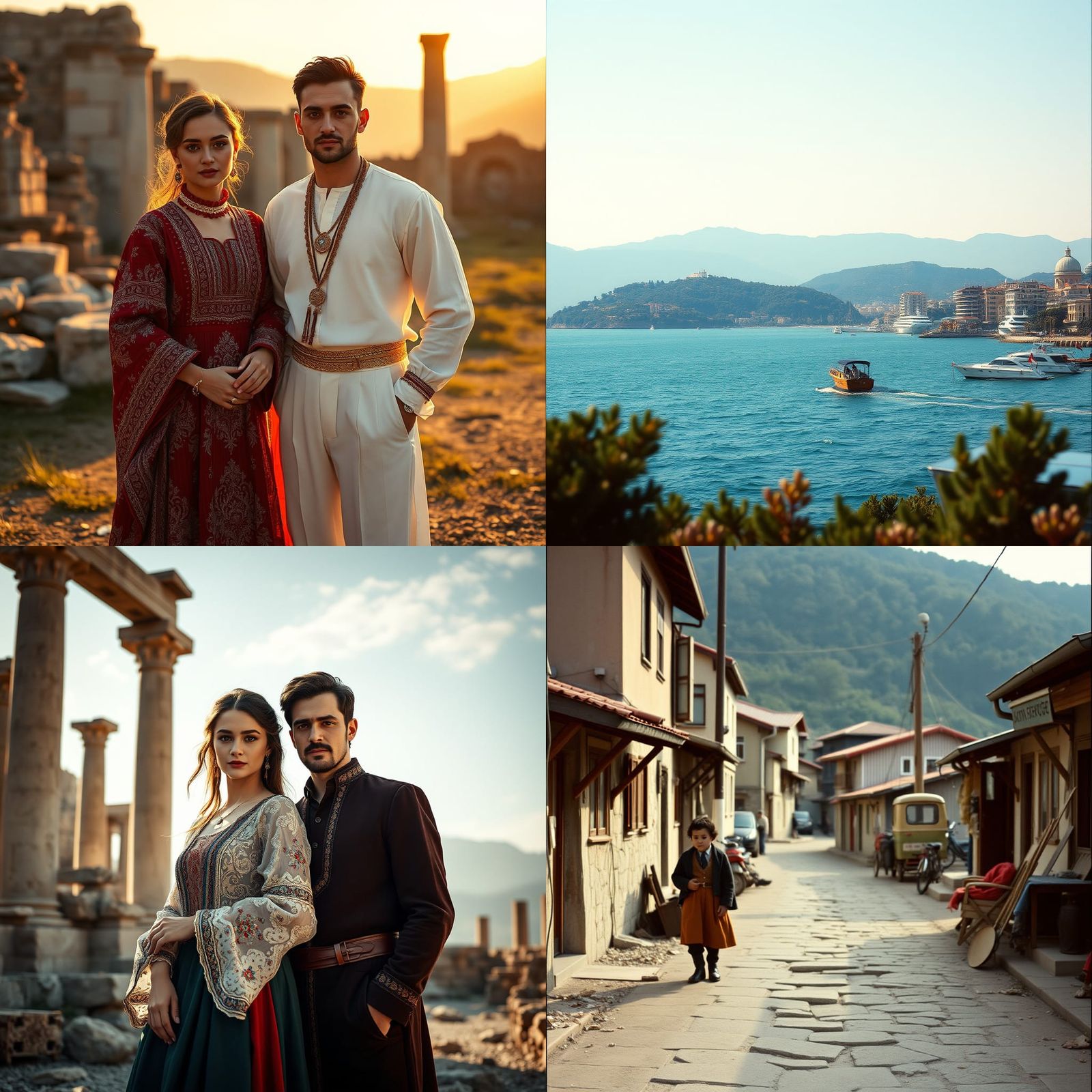 Beautiful Turkish Couple in Traditional Dress