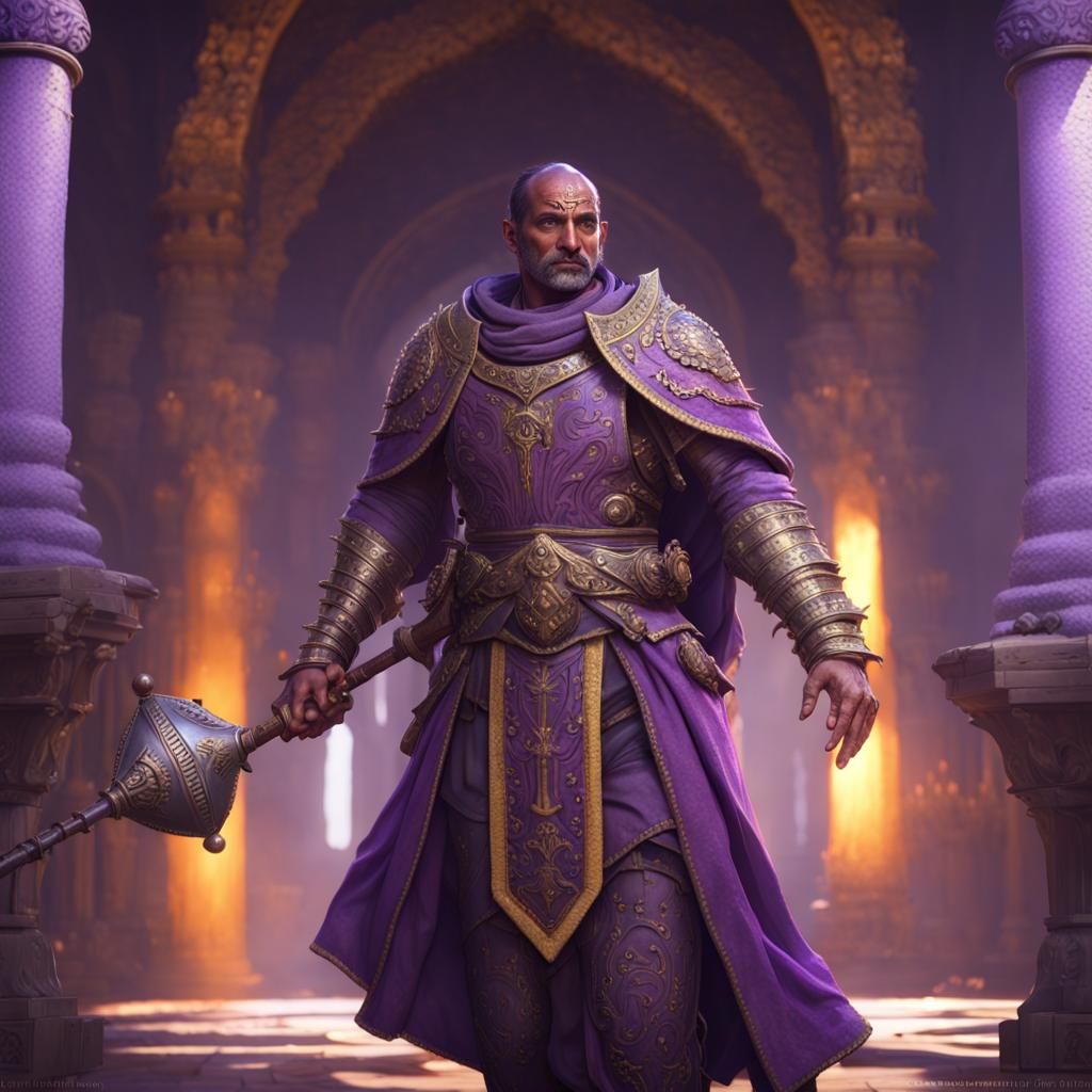 Indian Priest in Armor: Dark Fantasy Concept Art