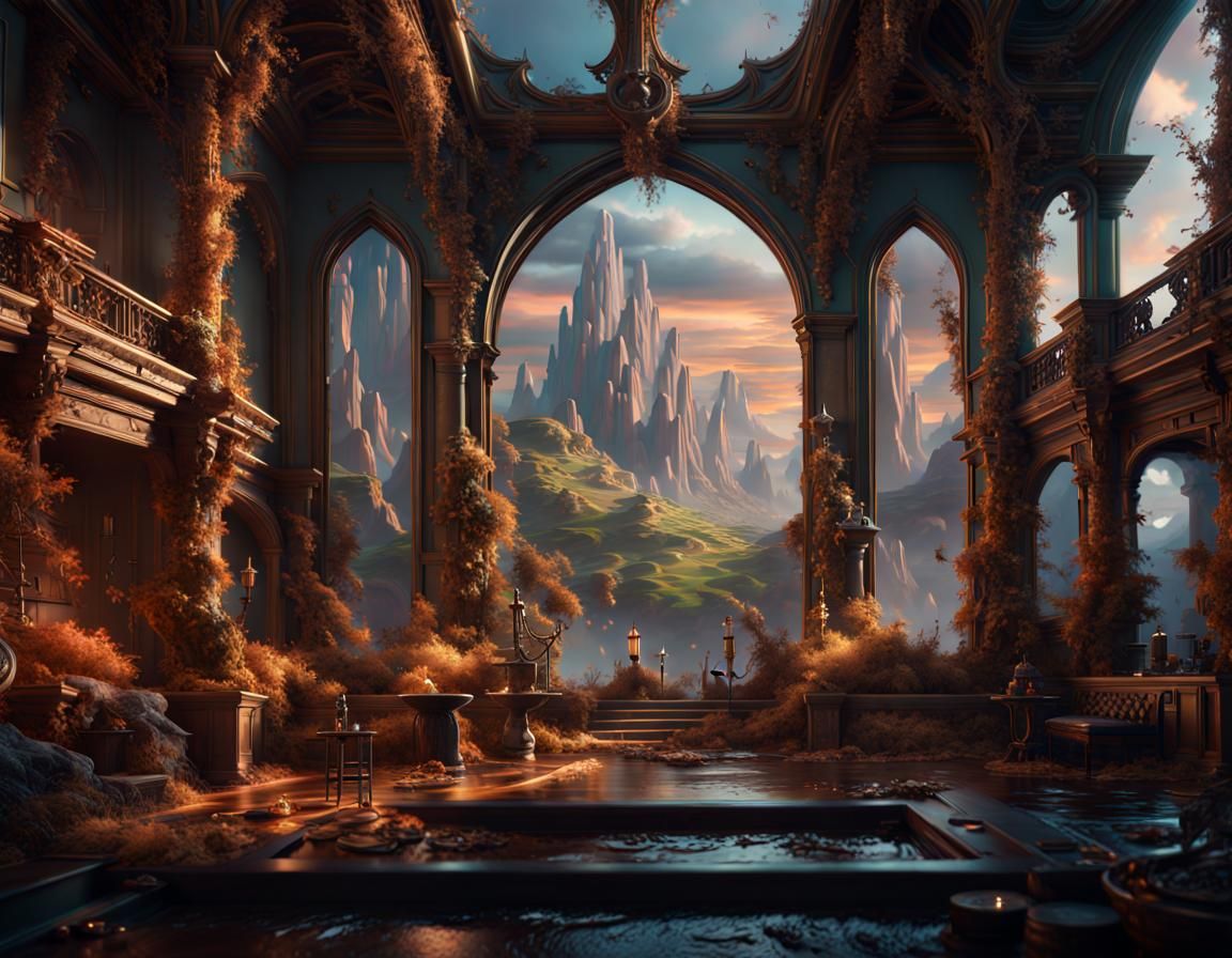 Fantastical Life in Detailed Matte Painting