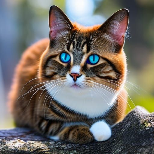 Electric Cat Image Generated by AI