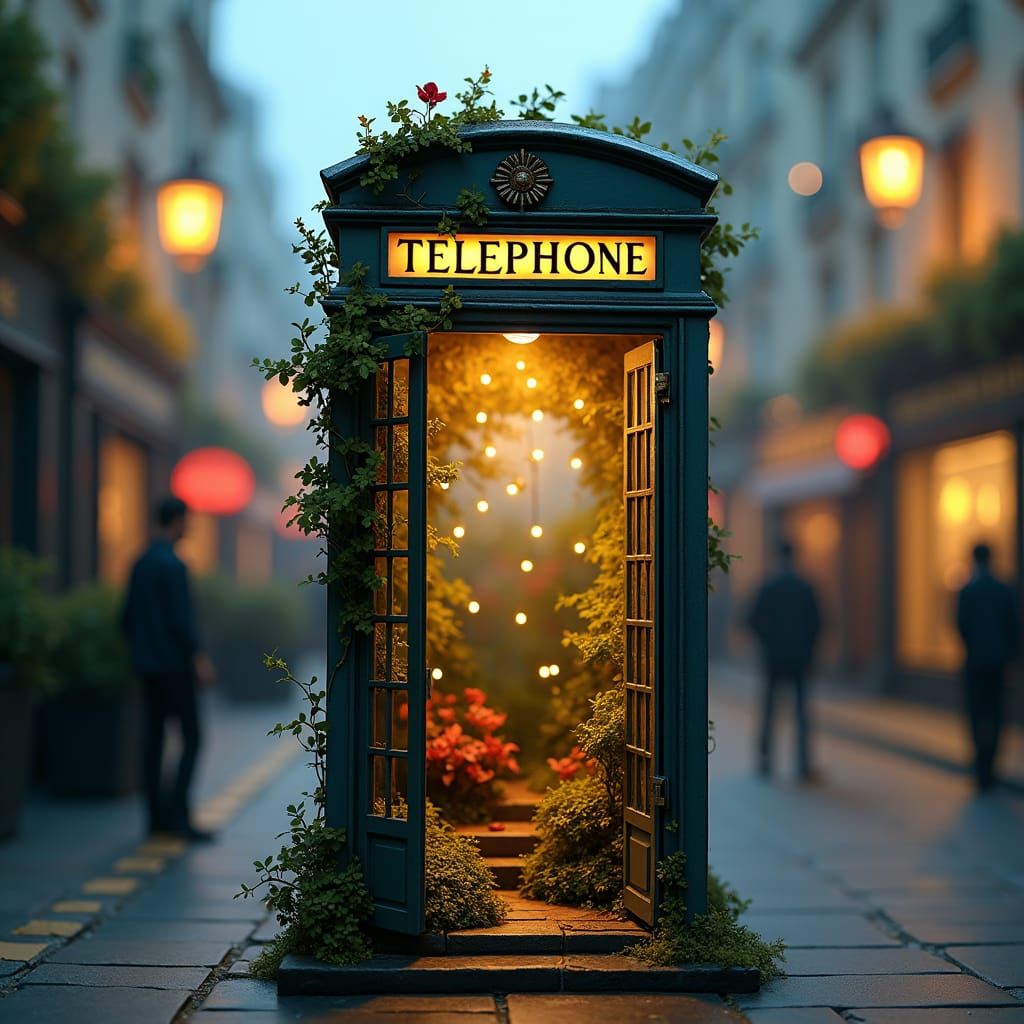 A fantasy world inside a London phone box