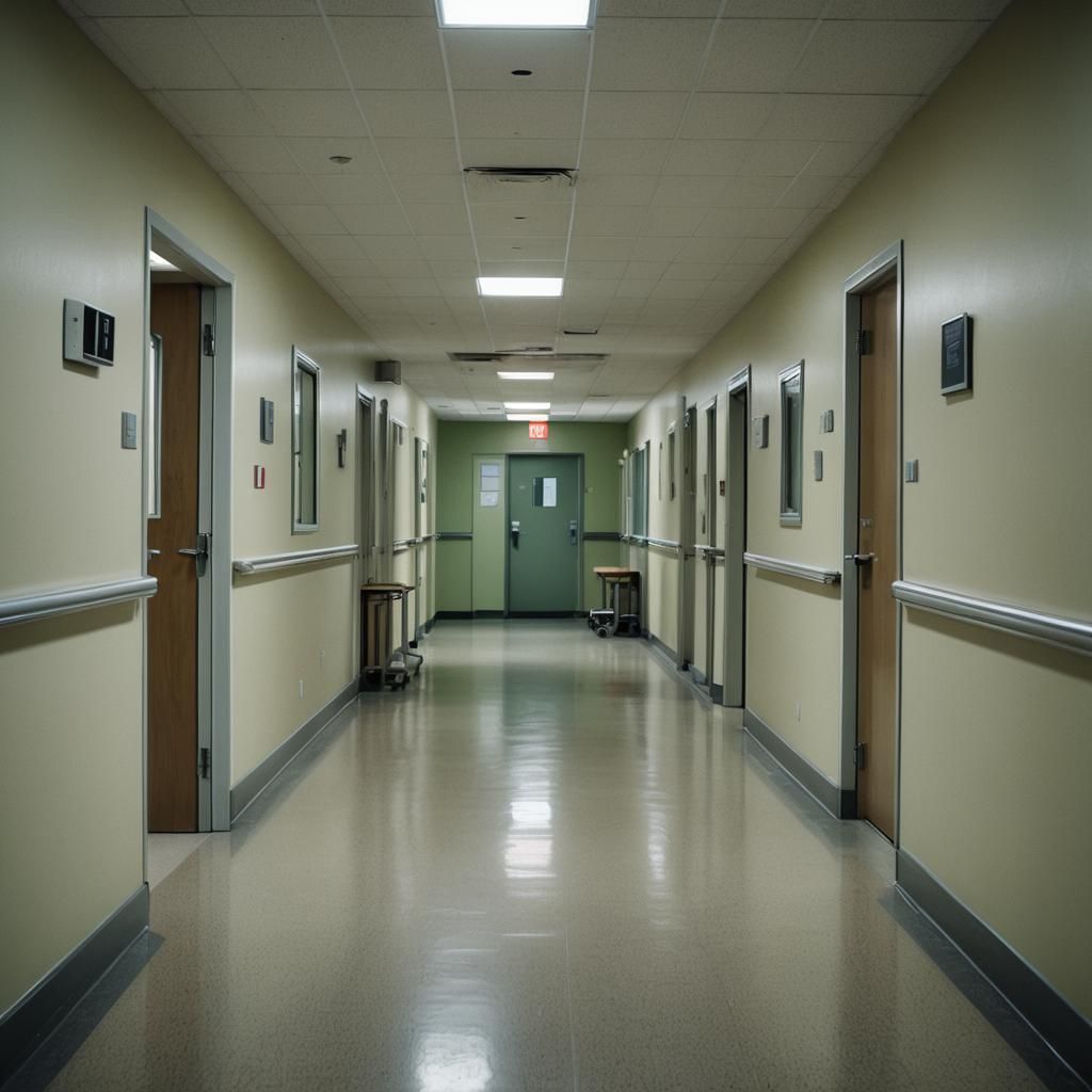 Dramatic Hospital Hallway Obstacle Course: Cinematic Film St...