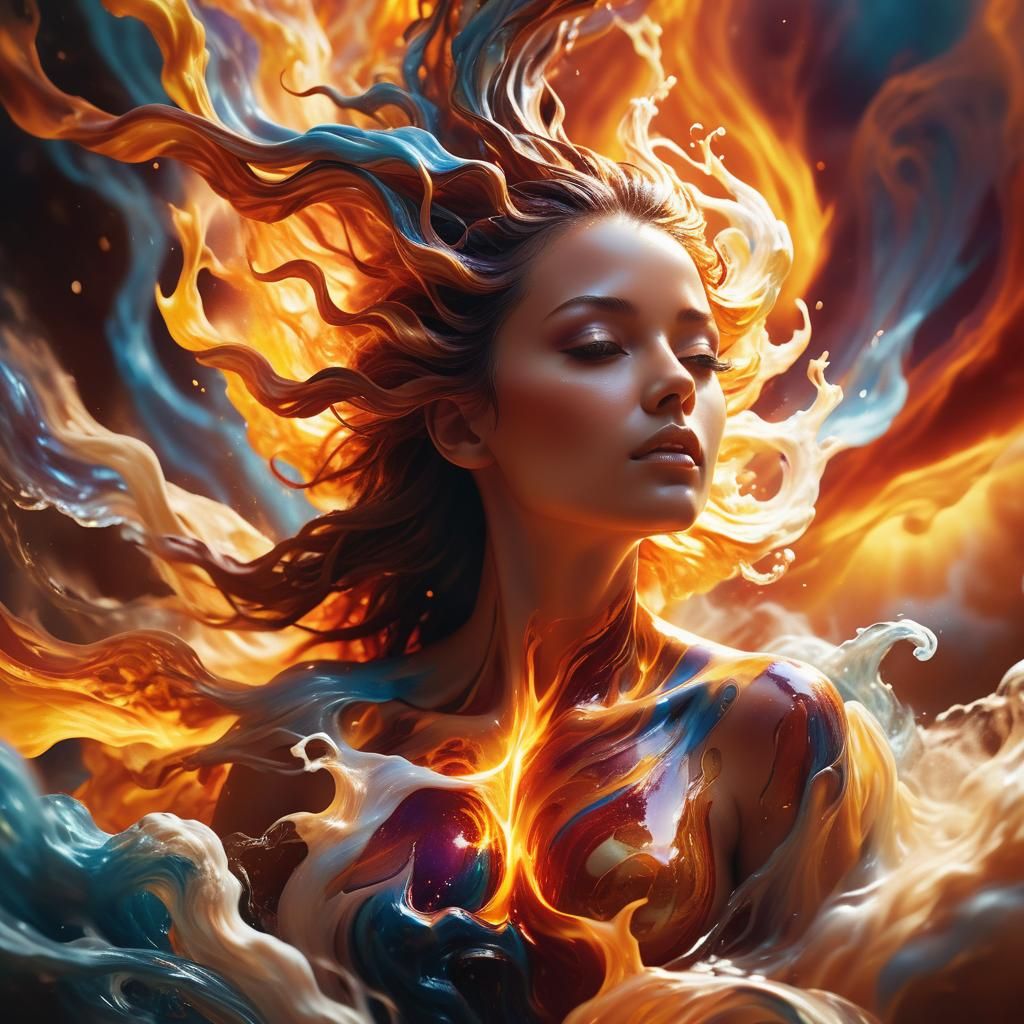 Elemental Fantasy Art: Embodiment of Air, Water, Earth, Fire