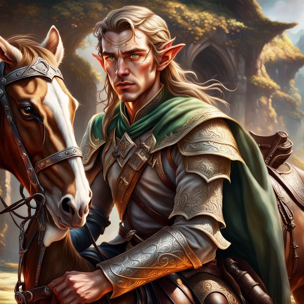 Elf Lord Saddling Up for a Journey