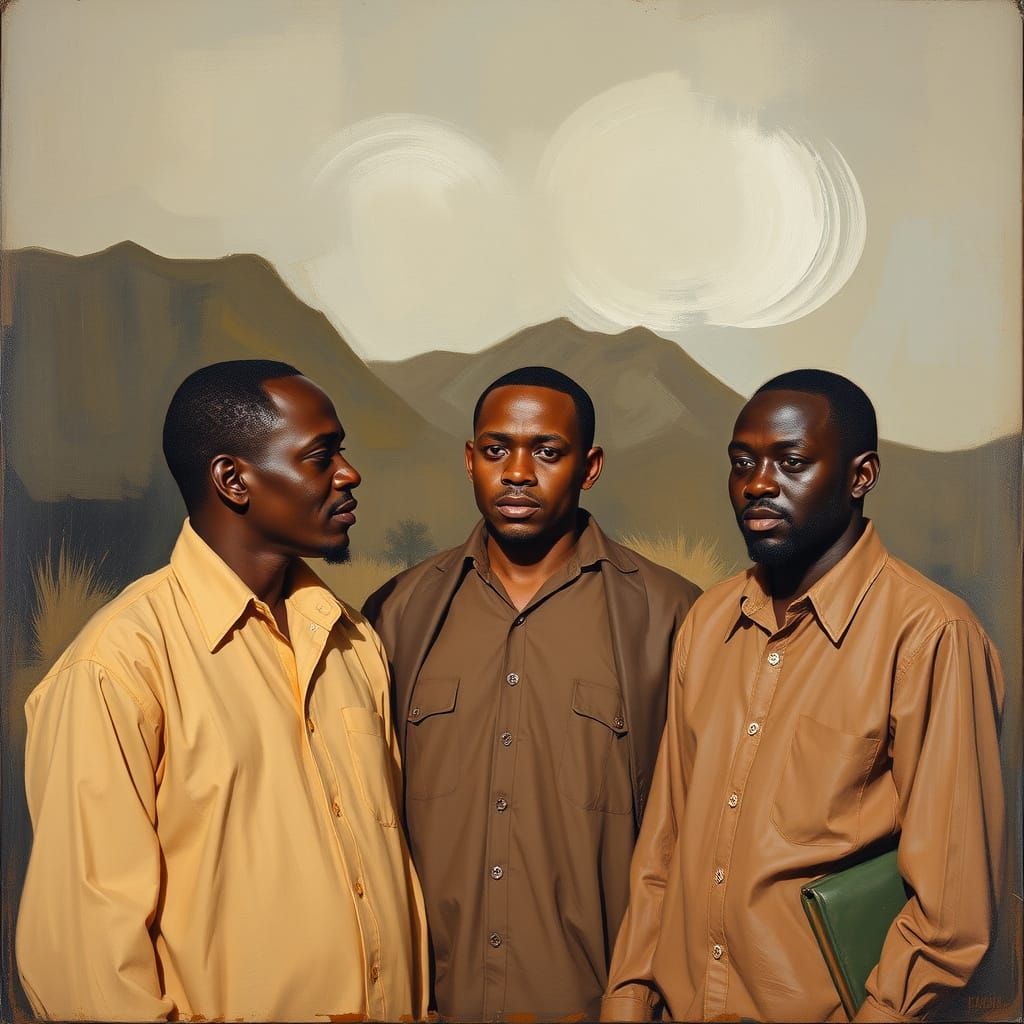 African Art Movement Portraits in Vibrant Colors