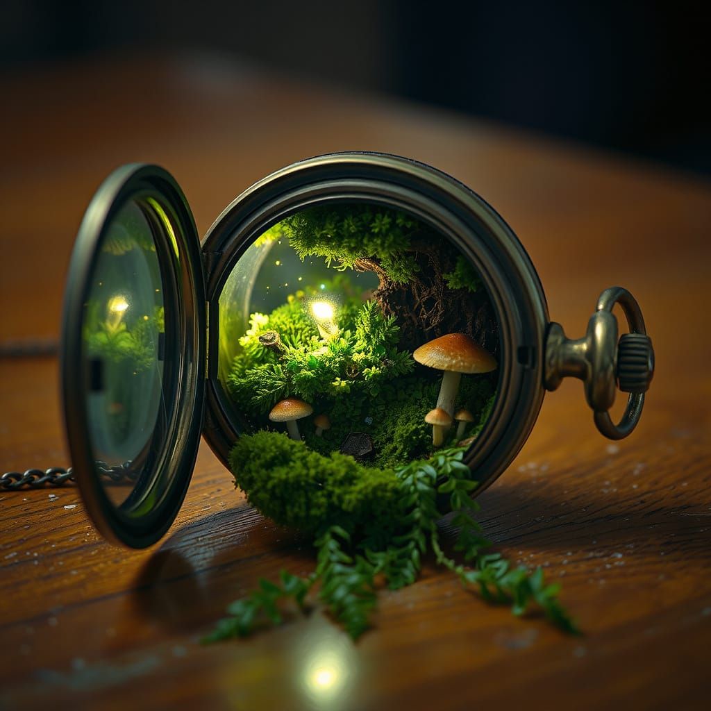 Pocket watch forest