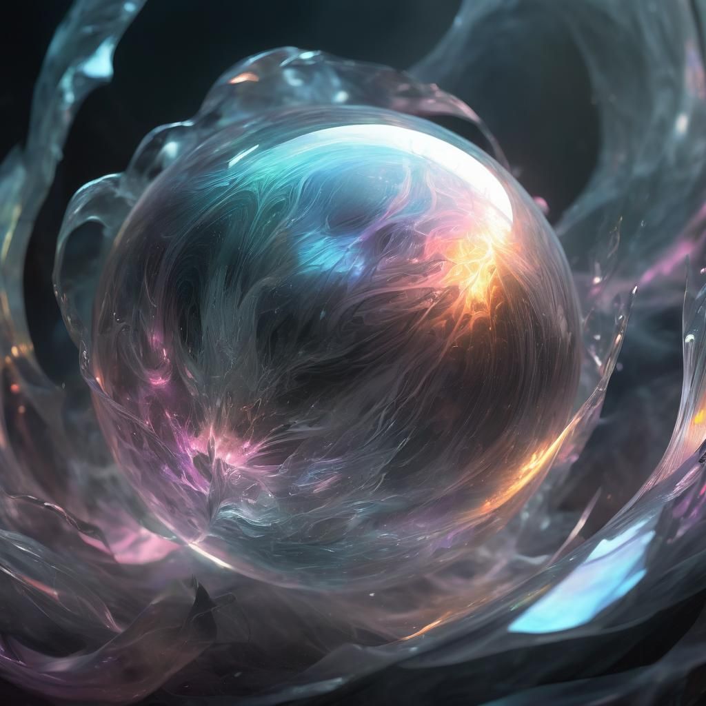 Ethereal Sorcery: Pulsating Energy Ball in Fantasy Art