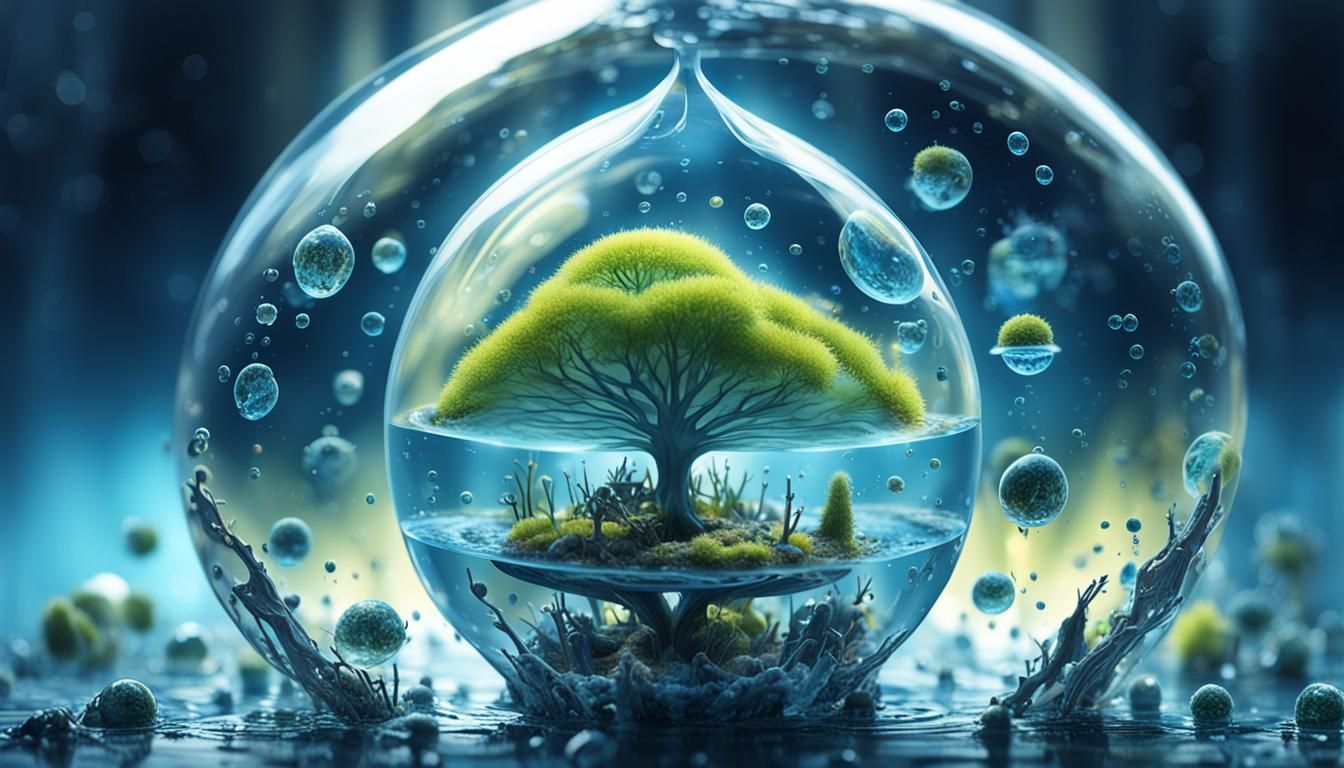 Microscopic Alien Civilization Inside a Water Drop