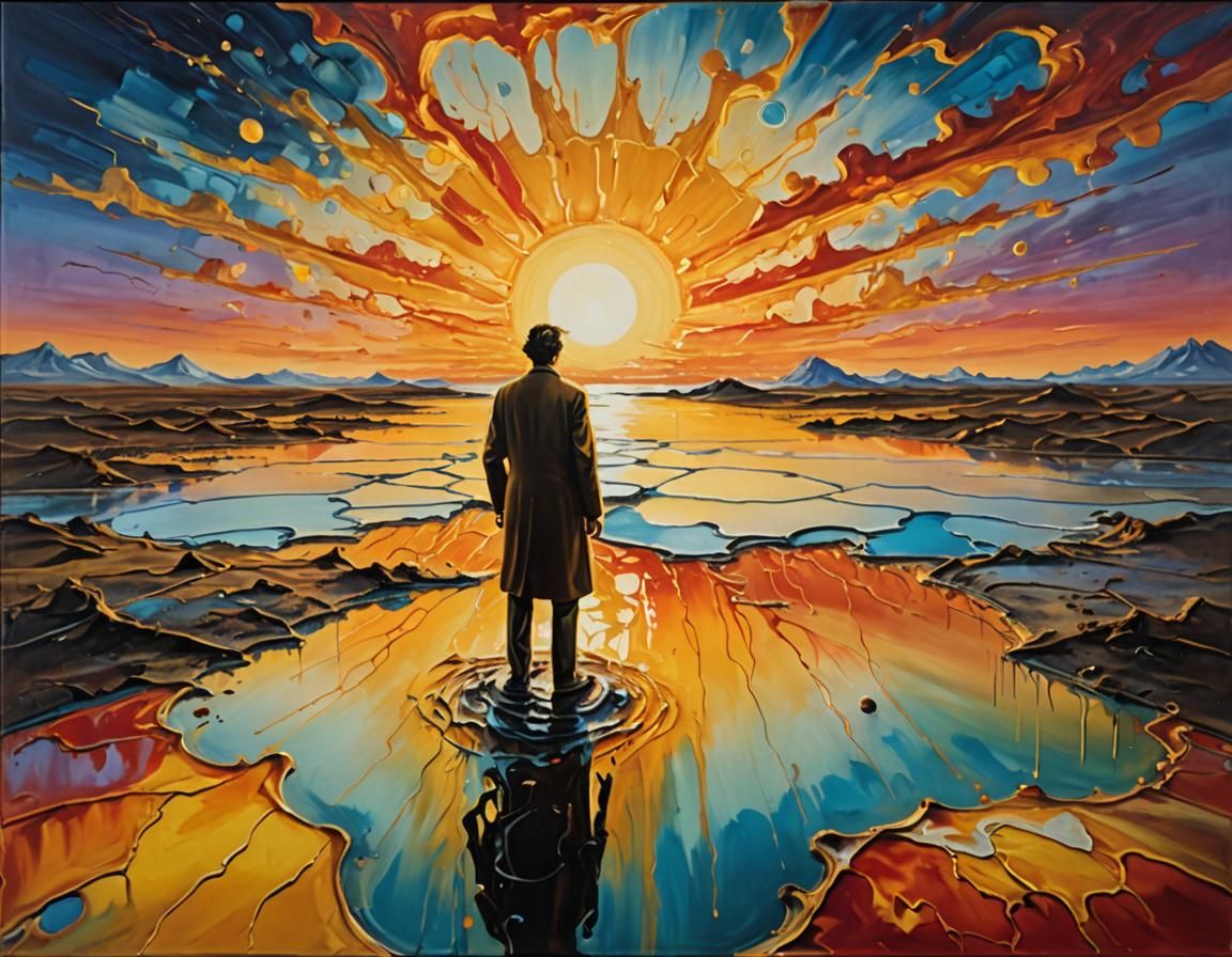 Melting Horizon: Surrealism in Vibrant Colors