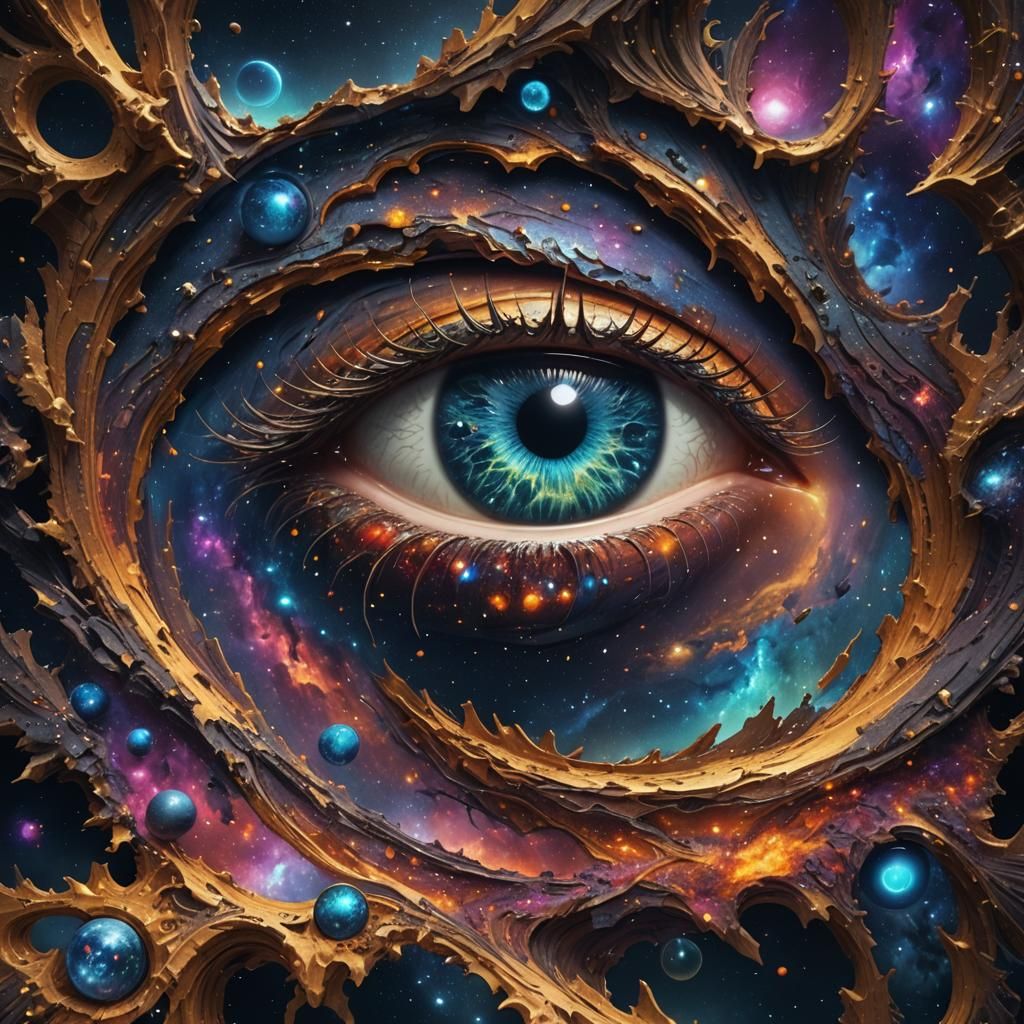 Eye-Shaped Galaxy: Detailed Fantasy Concept Art