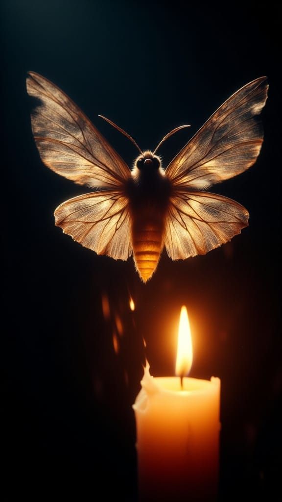 Moth's Fatal Attraction to Candle Flame
