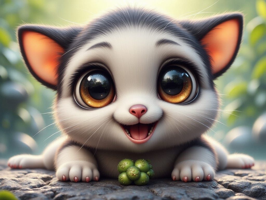 Adorable Samurai Dragon in Contemporary Style