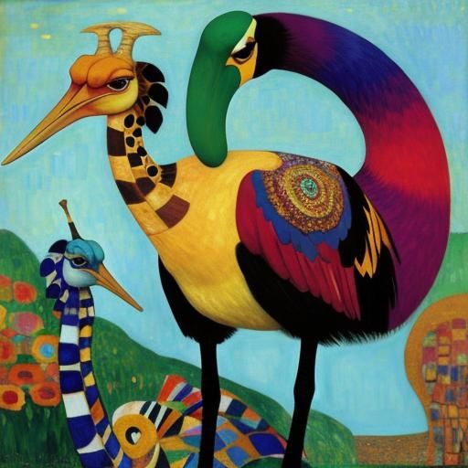 Cute Creature in the Style of Modern Art