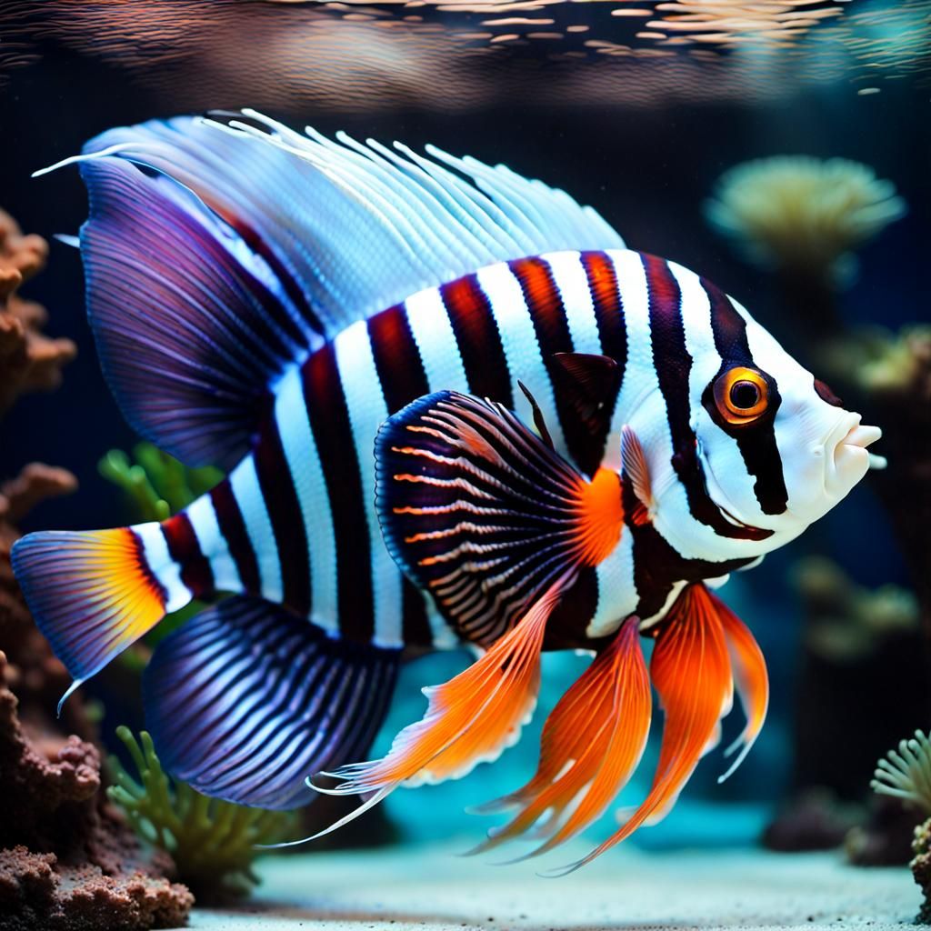 Aqua Celestia: Hybrid Fish in Rococo Style