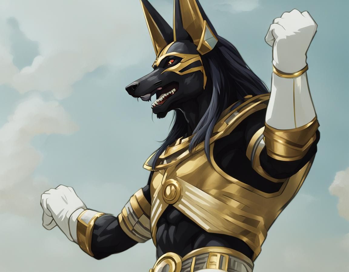 Anubis Jackal Pharaoh in Power Ranger Suit