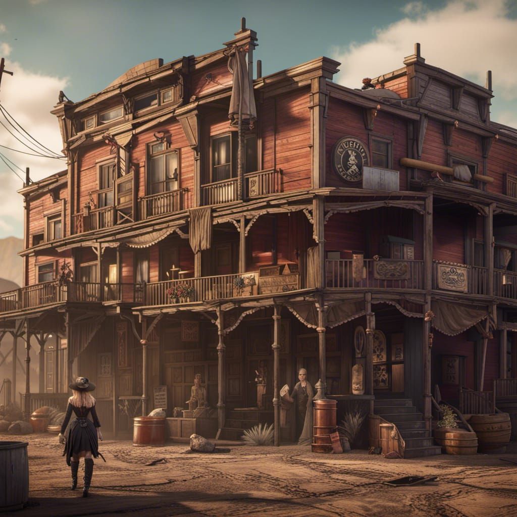 Old West Saloon Girl in Ghost Town