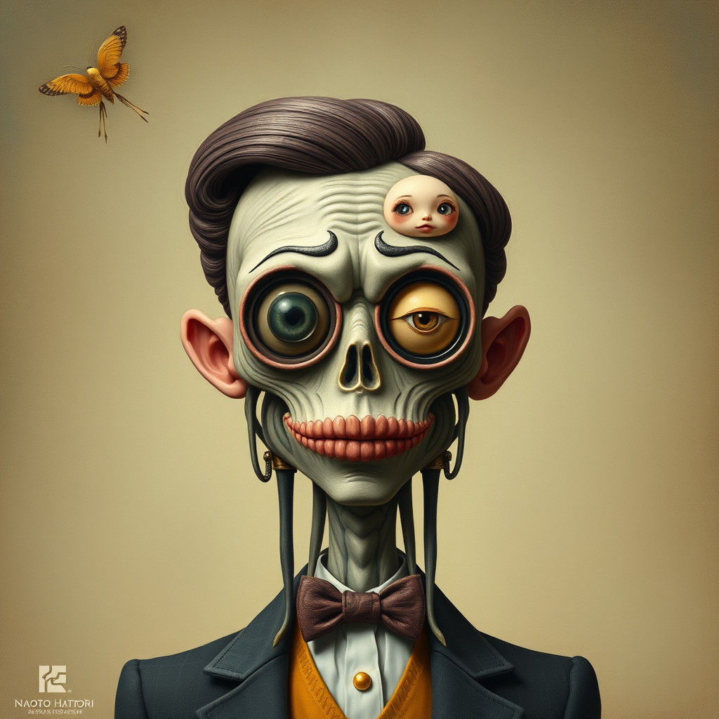 Dr. Plaque Character in Pop Surrealist Style