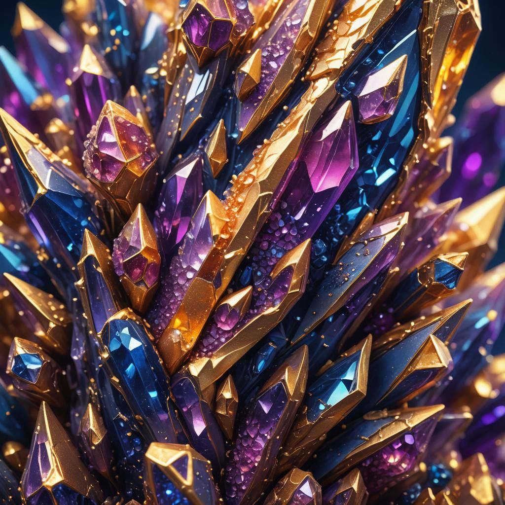 Glistening Sugar Crystal Macro Photography, Matte Painting