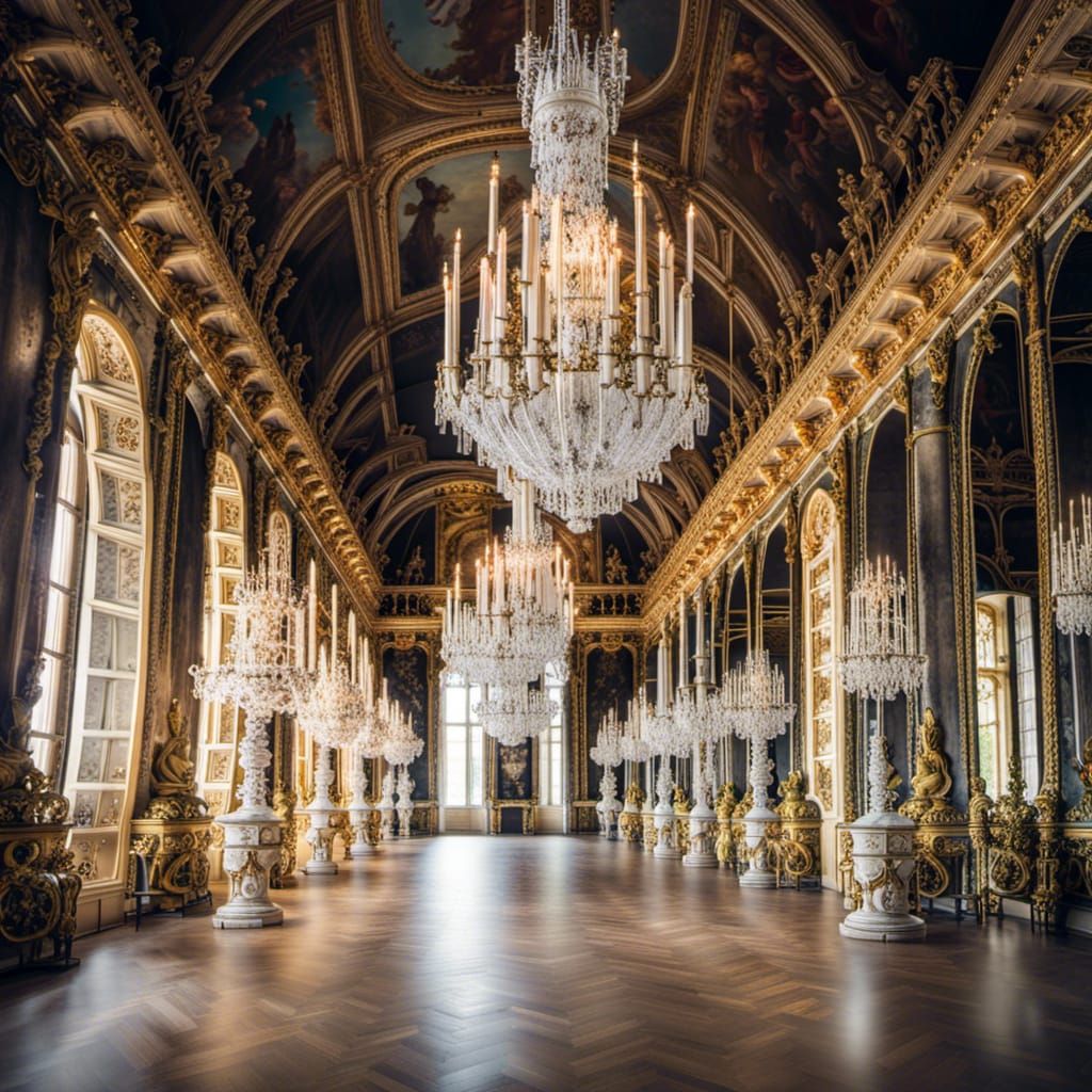 Versailles Hall of Mirrors: Marie Antoinette and Court