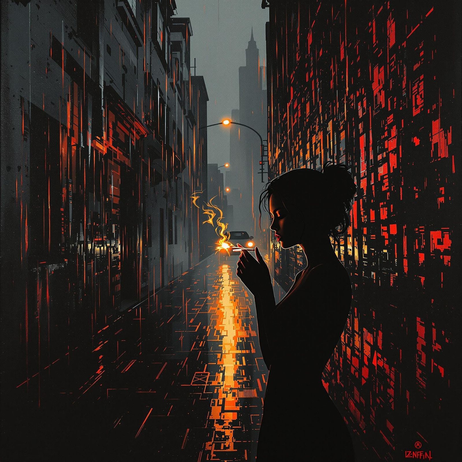 Midnight Siren in Crimson Shadows