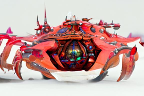 Steampunk Crab Spaceship with Holographic Engine in Astral S...