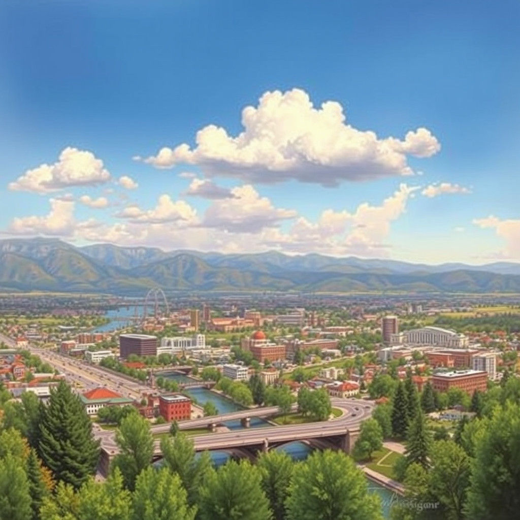 Boise Idaho Cityscape as Luminist Landscape