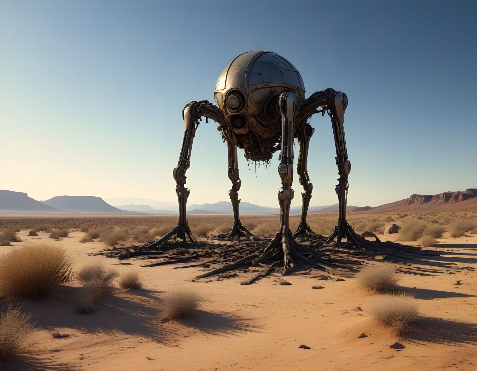 Cyborg Ruins Transformed into Vast Desert City