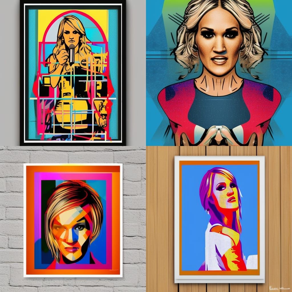 Carrie Underwood Orders Jesus: Pop Art Screen Print