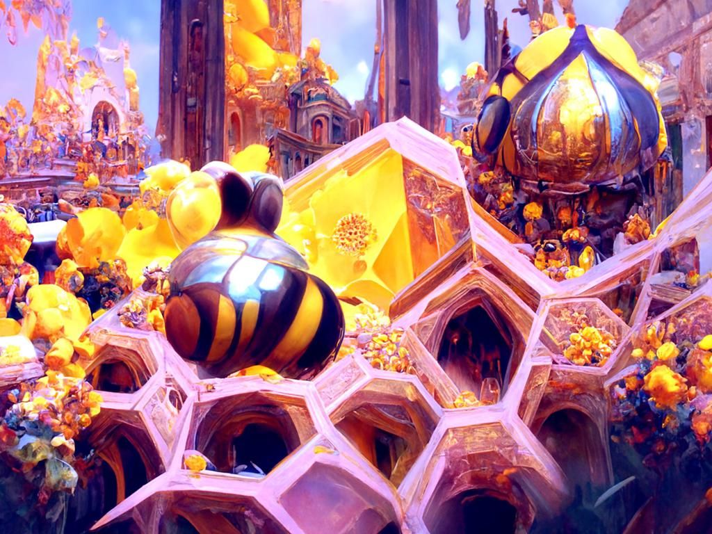 Bee Cathedral: Elaborate Honeycomb Architecture