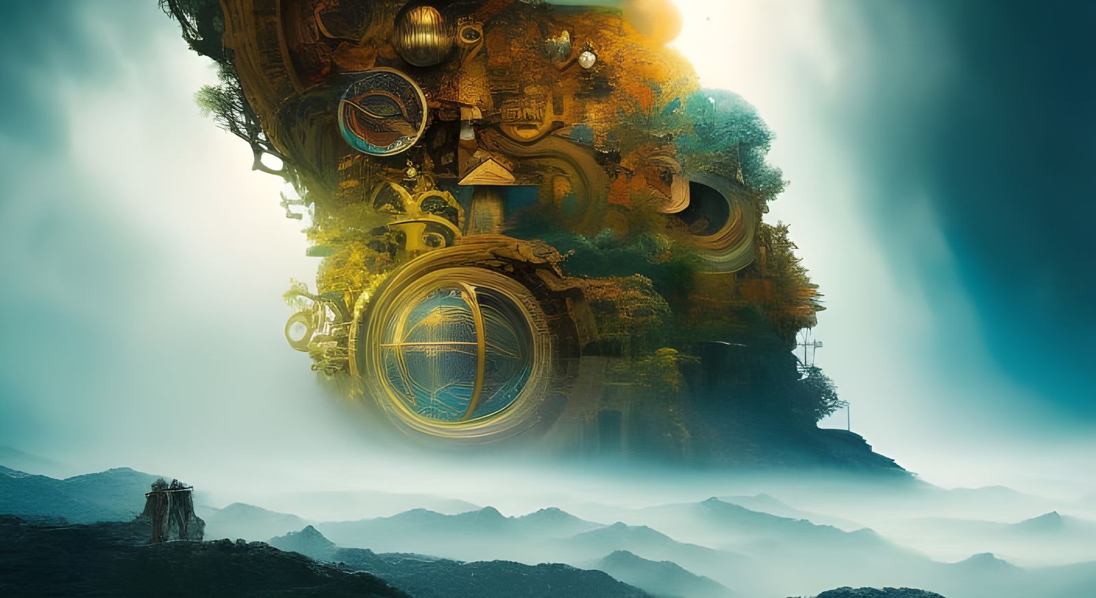 Surreal Sci-Fi Wonderland: A Retrofuturistic Dreamscape