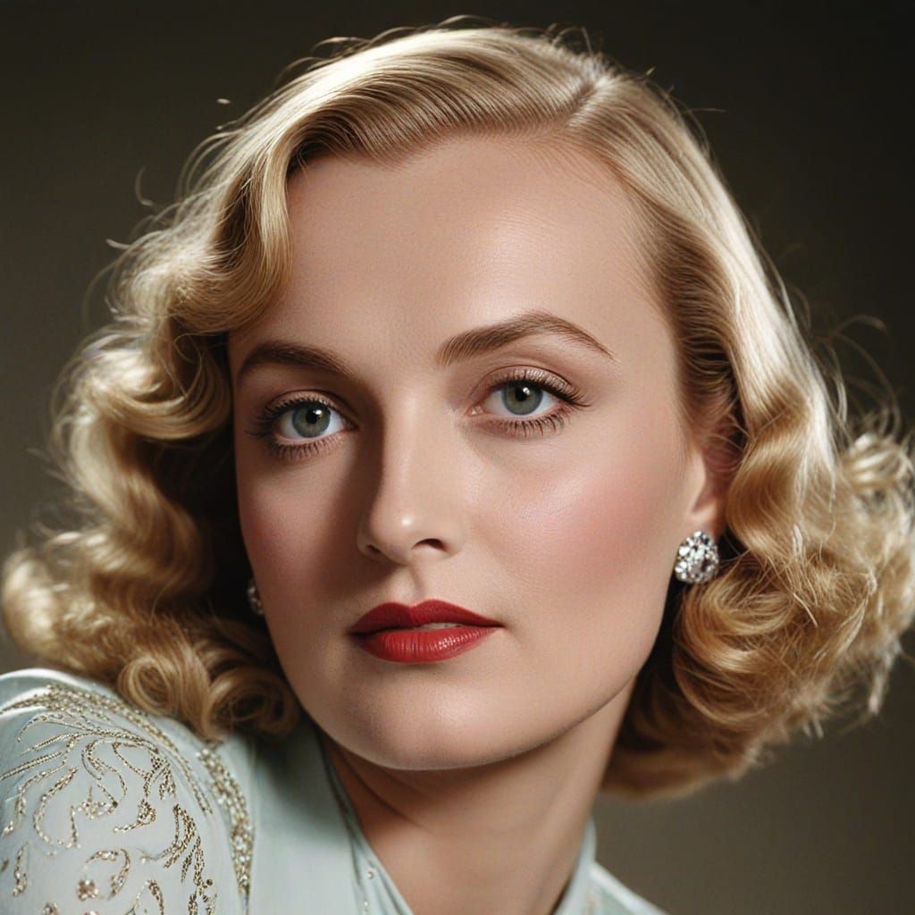 Vintage Hollywood Portrait of a Silver Screen Star