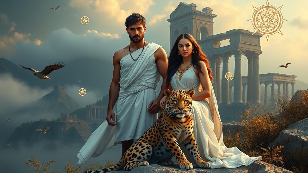 Dreamlike Encounter in Ancient Roman Realms